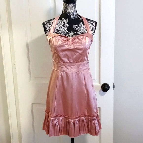 Marc Jacobs Dresses & Skirts - 🆕️ 💗Marc Jacobs💗 - Pink Satin Halter Cocktail Dress w/Sweetheart Neckline